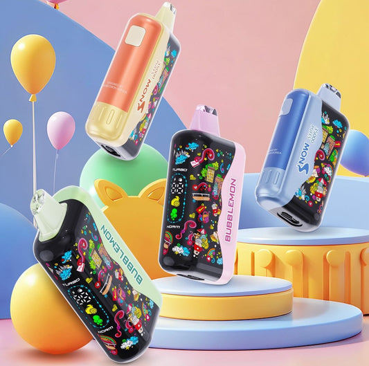 正品韩版BUBBLE MON GRAFFITI巴布梦泡泡兽满天星炫彩壁纸LED灯效35000口可调功率含隐藏口味一次性电子烟