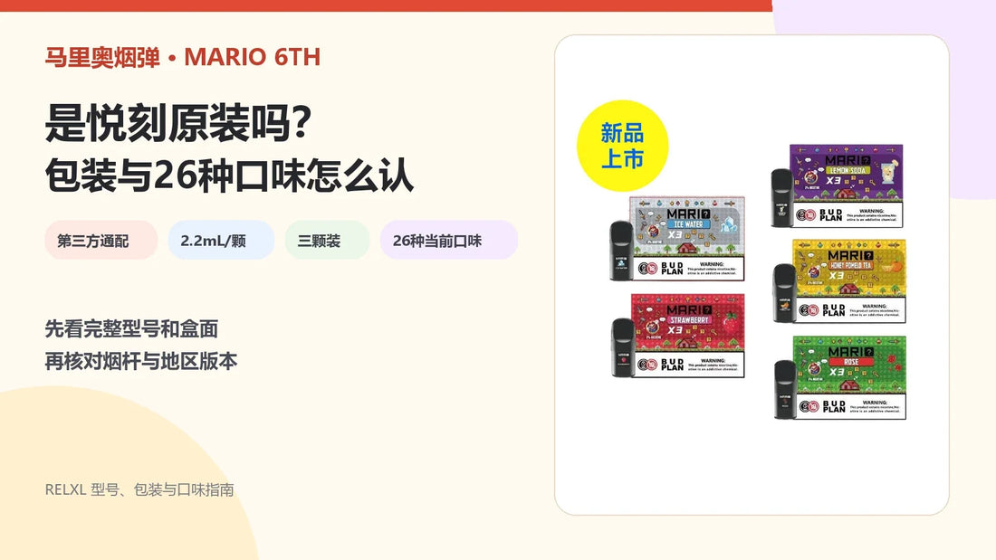 马里奥六代Mario 6TH烟弹包装、规格与26种口味指南封面