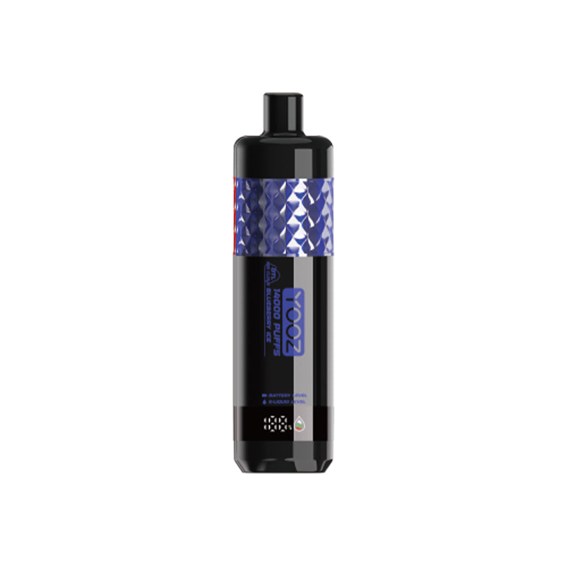 正品柚子水烟YOOZ SHISHA 14000口 DTL水晶炫彩钻石切割工艺大烟雾肺吸模式油量电量显示一次性电子烟-多口味可选