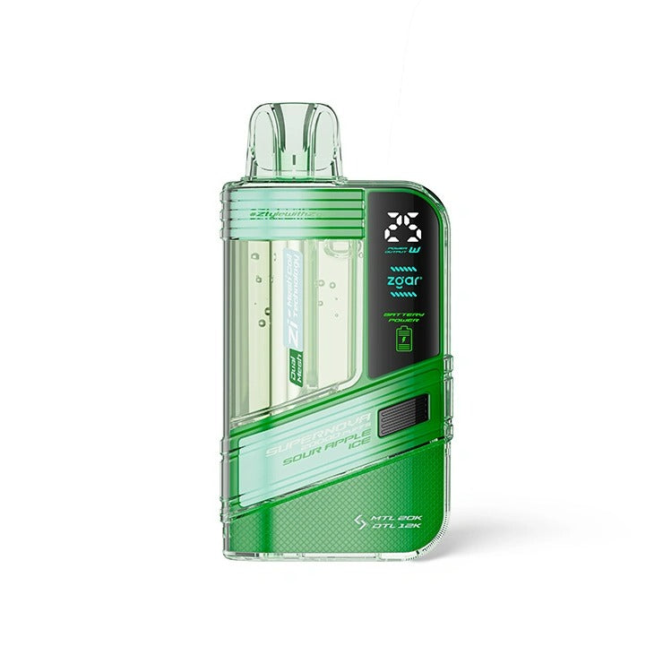 正品冰熊一次性20000口Zgar Supernova，可调火力烟阻/LED显示屏