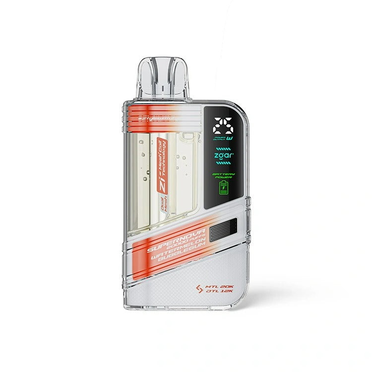 正品冰熊一次性20000口Zgar Supernova，可调火力烟阻/LED显示屏